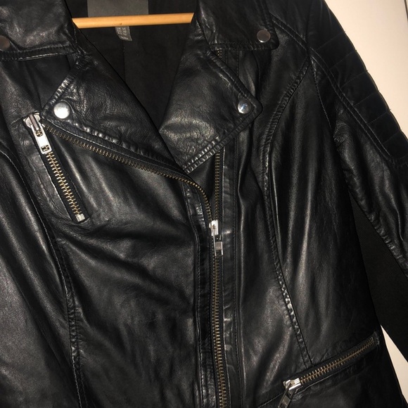 Muuba “Anyang” Leather Fitted Biker Jacket - Picture 5 of 7
